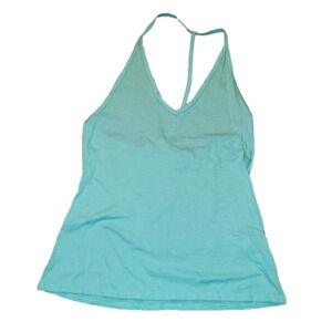 Free People T back tanktop aqua blue Medium